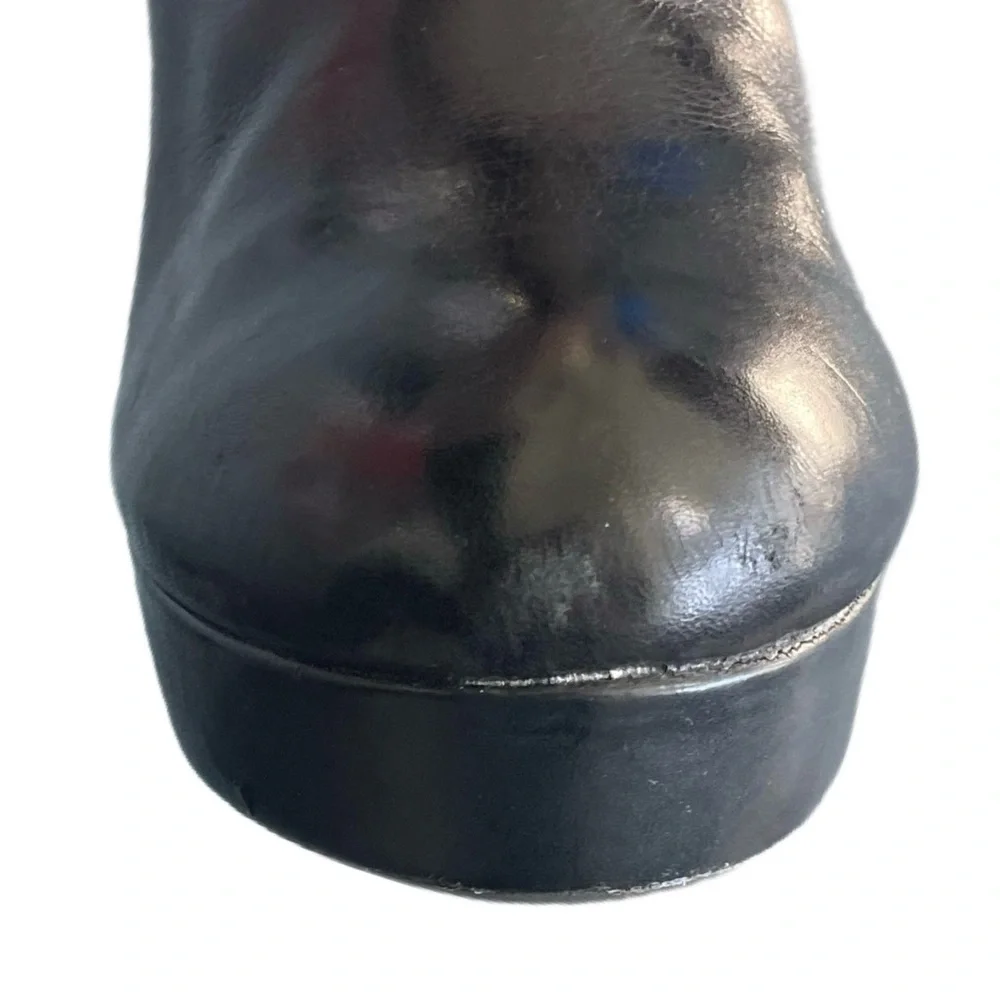 New Gianni Bini Black Chunky Buckle Hidden Platform Ankle Boot Size 9.5